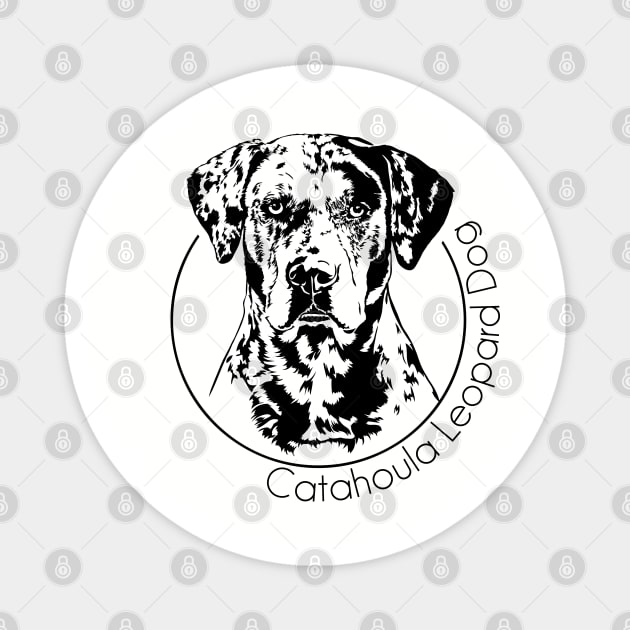 Catahoula Leopard Dog Portrait Magnet by wilsigns